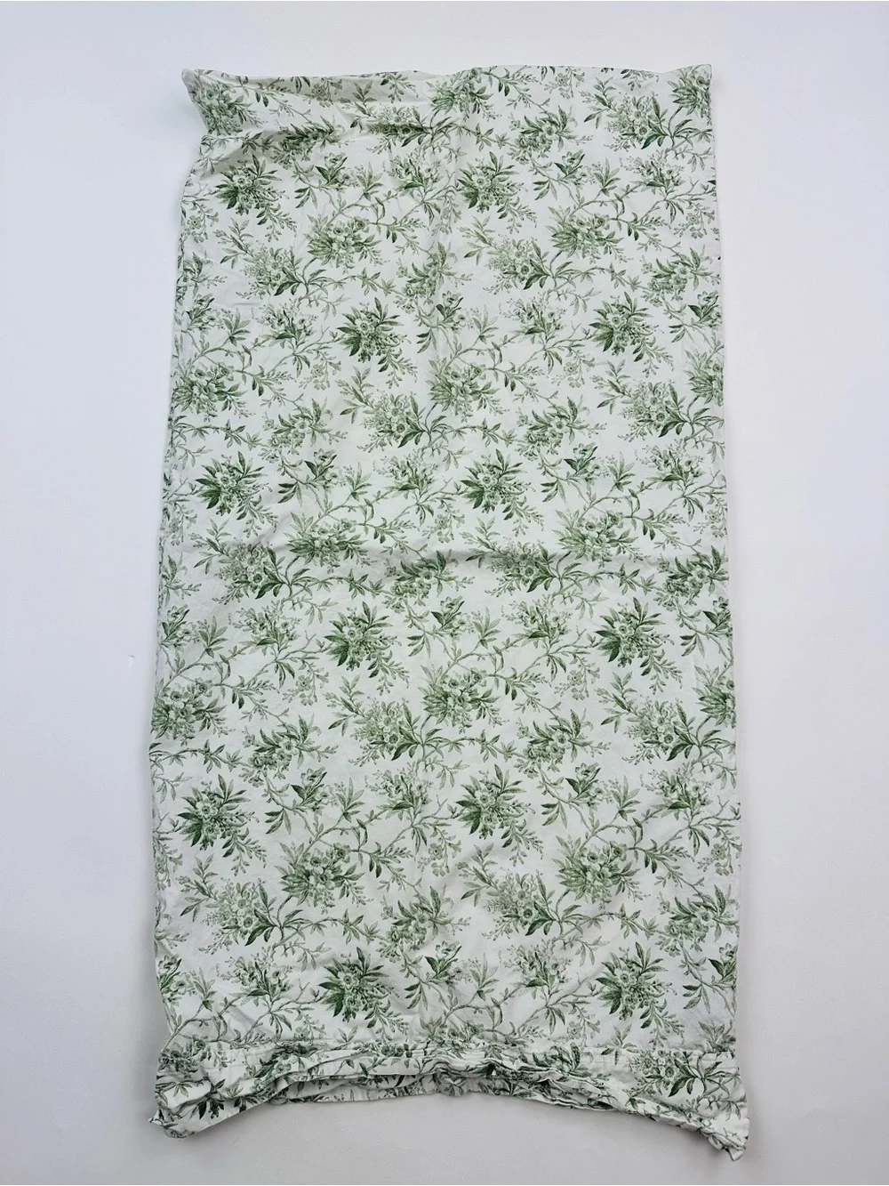 Laura Ashley Cottagecore Green Floral Standard Pillow Sham Cotton